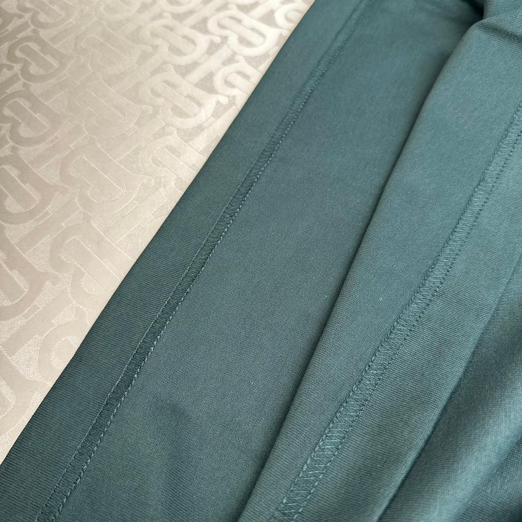 Burberry Green T-Shirt Without Collar