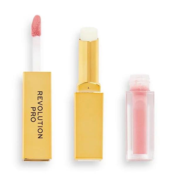 Revolution Pro Supreme Stay 24H Lip Duo Stripped: Long Lasting Matte Lipstick &amp; Hydrating Vitamin E Lip Balm