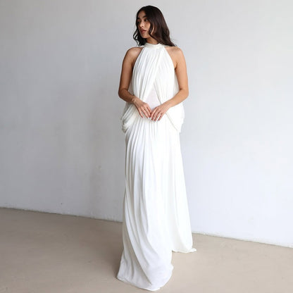 Round neck fresh chiffon fashion dress