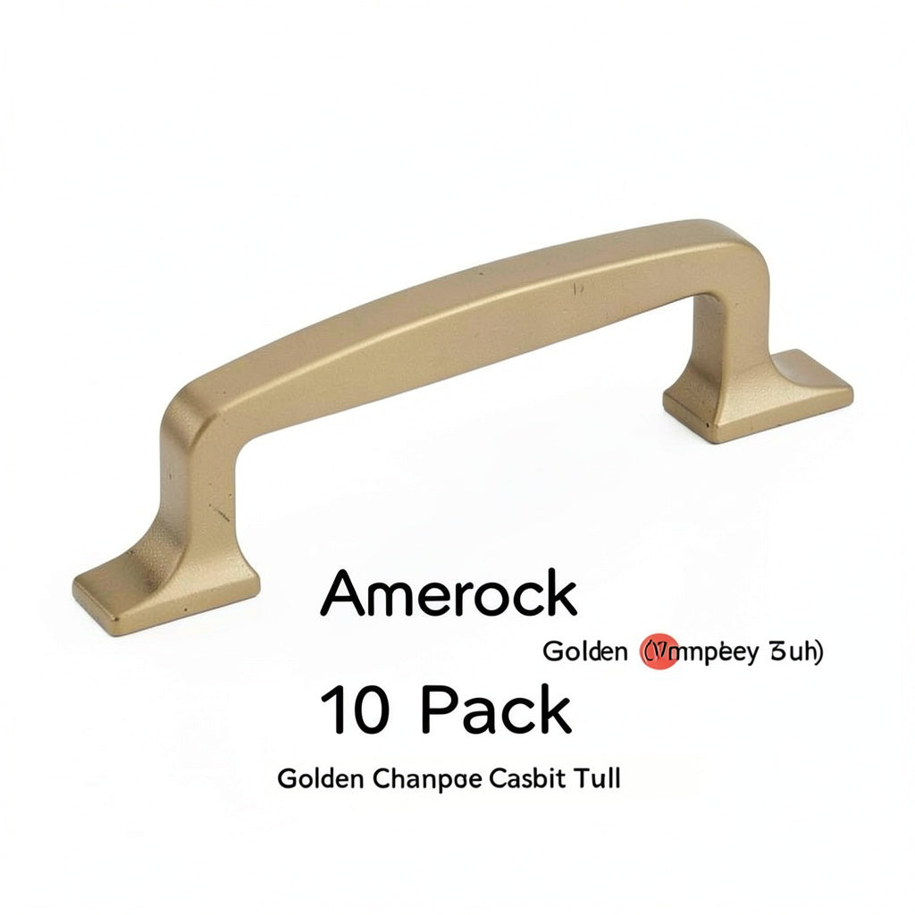 Amerock Westerly 3 in (76 mm) Golden Champagne Cabinet Pull, 10 Pack