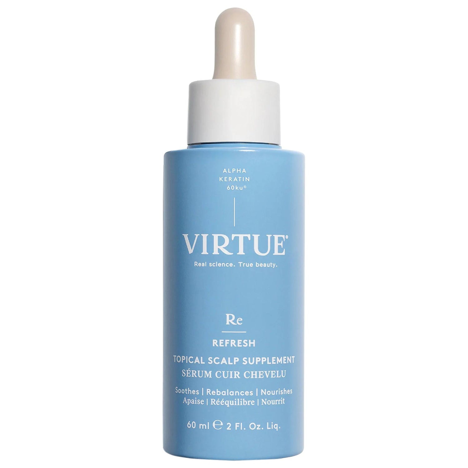 Virtue Soothing Hyaluronic Acid Topical Scalp Supplement: Dry &amp; Itchy Scalp Treatment, Vegan, Sulfate-Free Hair Growth Serum with Alpha Keratin