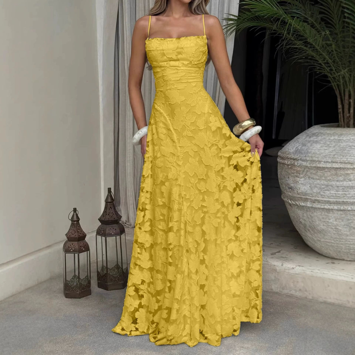 Elegant One-Shoulder Chiffon Dress