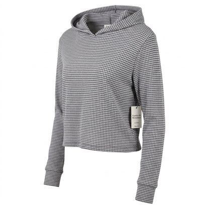 Gypsies &amp; Moondust Juniors Cropped Gingham Hoodie, Size Medium