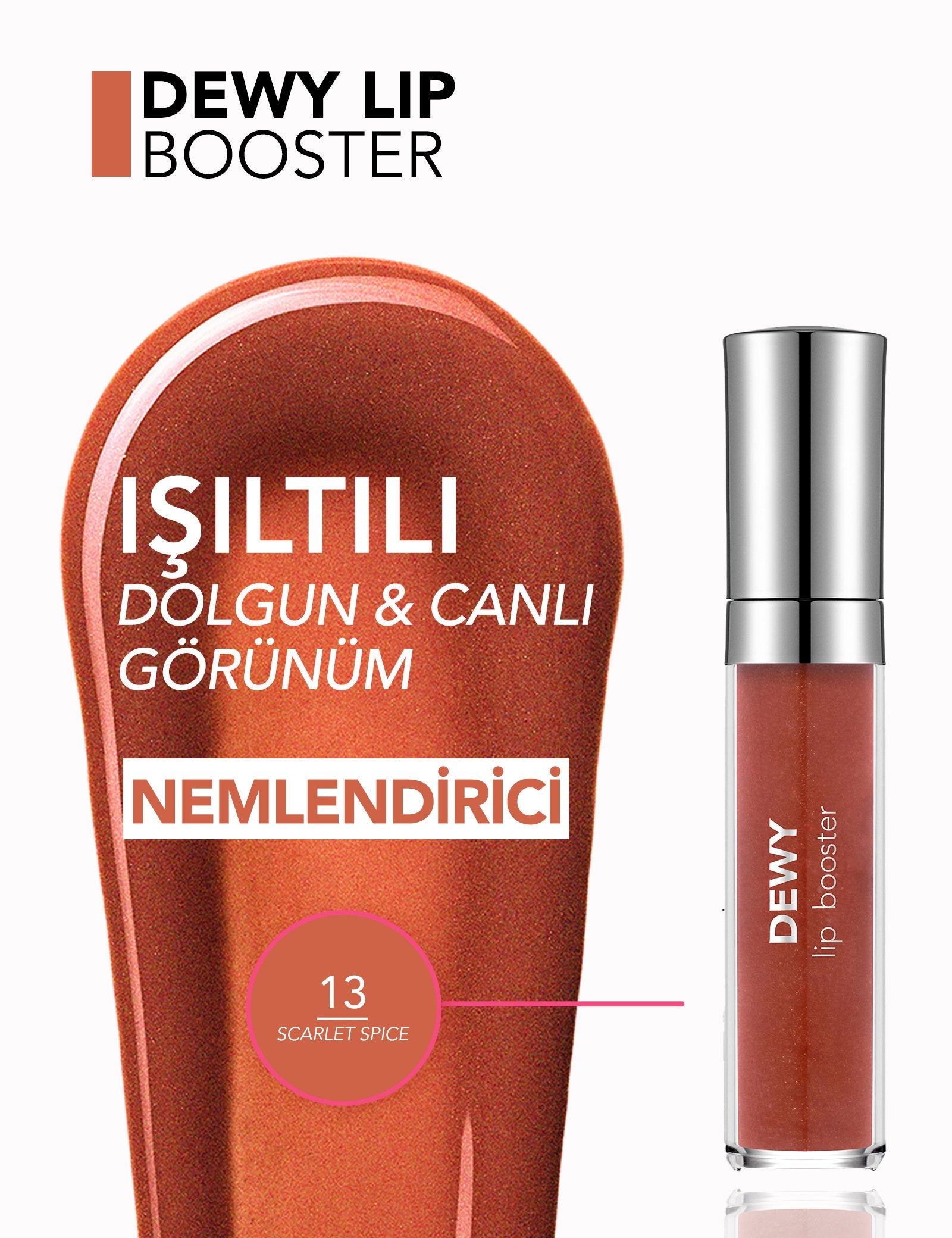 Flormar Dewy Lip Booster Plumping Lip Gloss 4.5ml