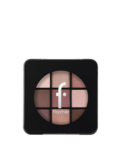 Flormar 9-Color Eyeshadow Palette with Matte &amp; Shimmer Finishes