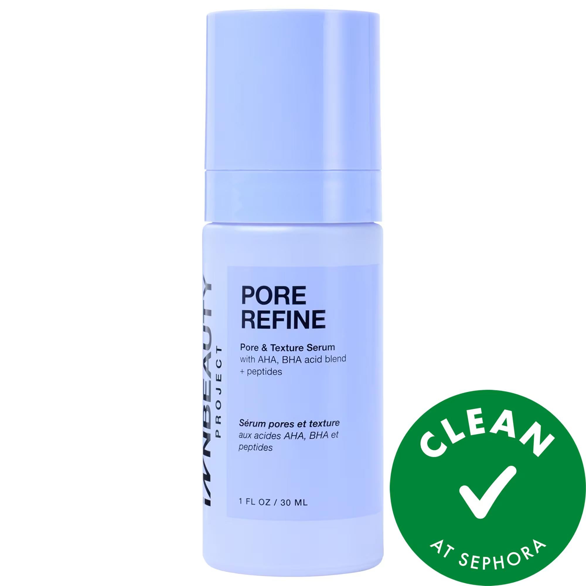 Pore Refine Pore Shrinking &amp; Texture Smoothing Serum - Clinically Proven AHA BHA Serum for Acne-Prone Skin, Vegan &amp; Cruelty-Free