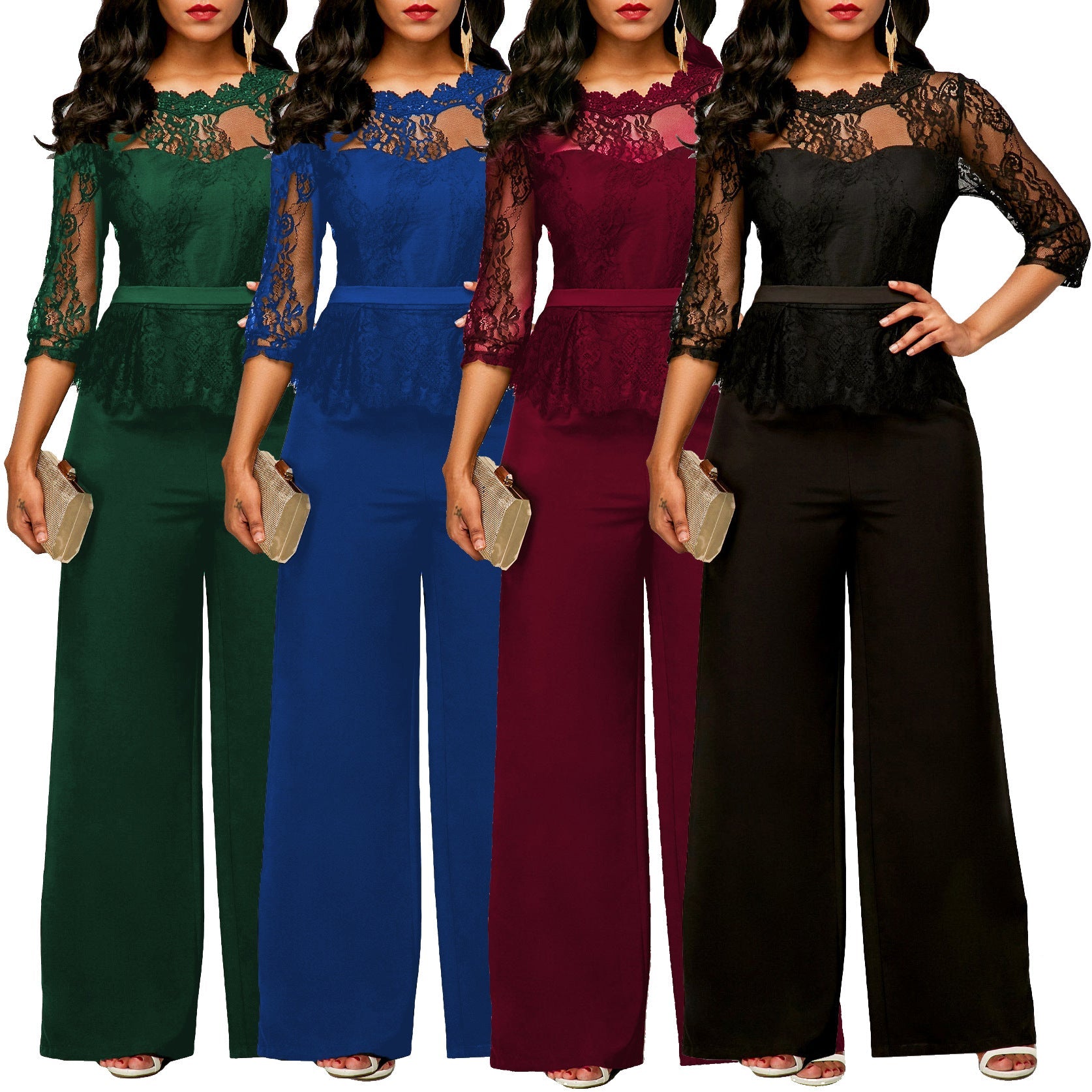 Sommer Damenbekleidung Dunhuang Sexy Spitzen-Overall