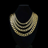 Brass Gold Plated Chain Necklace Men Women Unisex Bold Geometric Jewelry