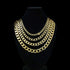Brass Gold Plated Chain Necklace Men Women Unisex Bold Geometric Jewelry