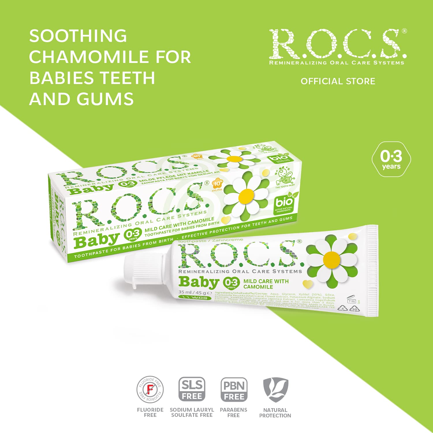 R.O.C.S Baby Toothpaste - Chamomile Extract | 35ml
