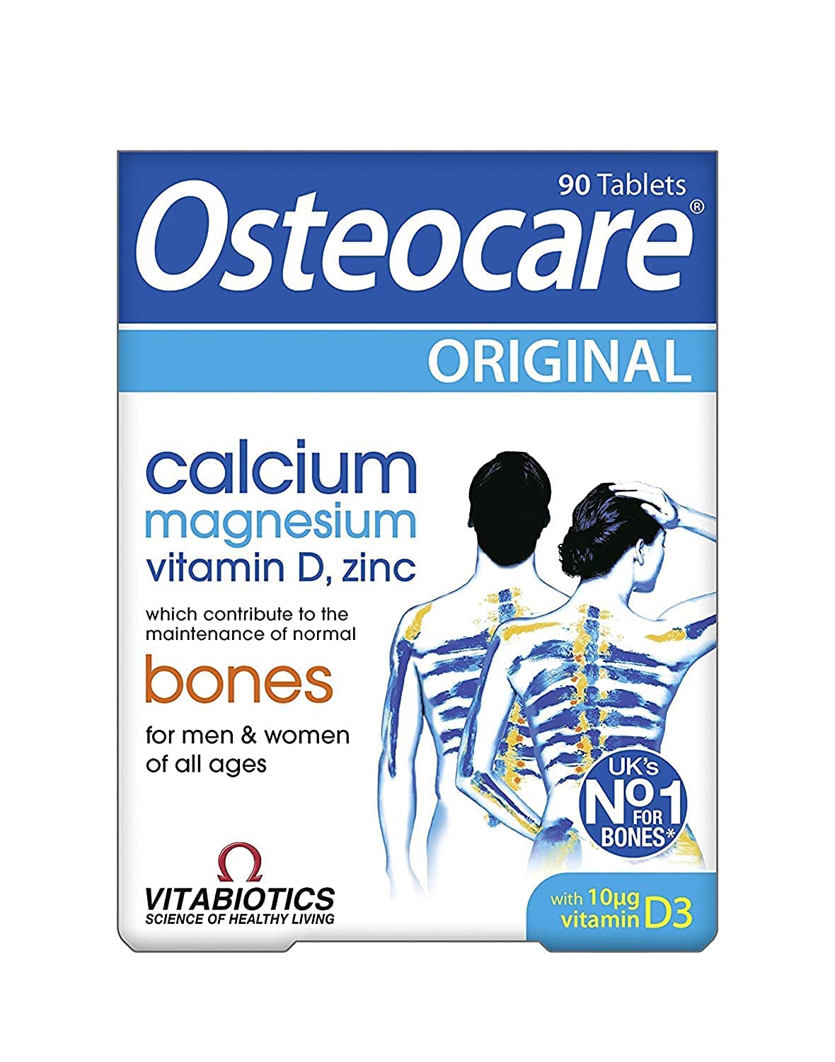 Vitabiotics Osteocare 90 Tablets - Calcium &amp; Vitamin D for Osteoporosis Prevention