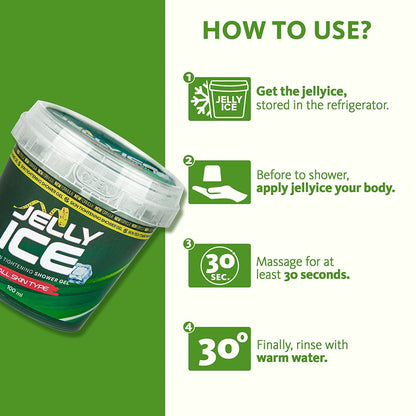 Jellyice Skin Tightening Shower Gel - All Skin Types - Natural Formula - Firming Bath Gel