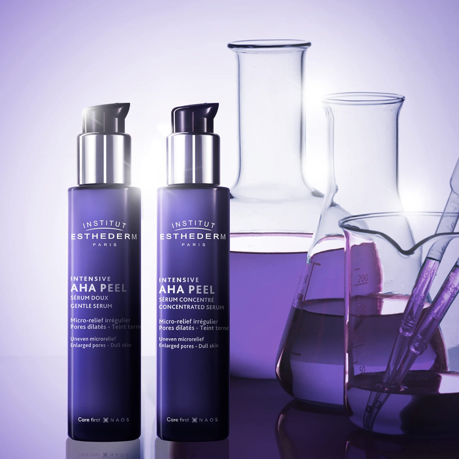 Institut Esthederm AHA Peel Gentle Serum - Gentle Exfoliant for Sensitive Skin, Evens Tone &amp; Reduces Fine Lines