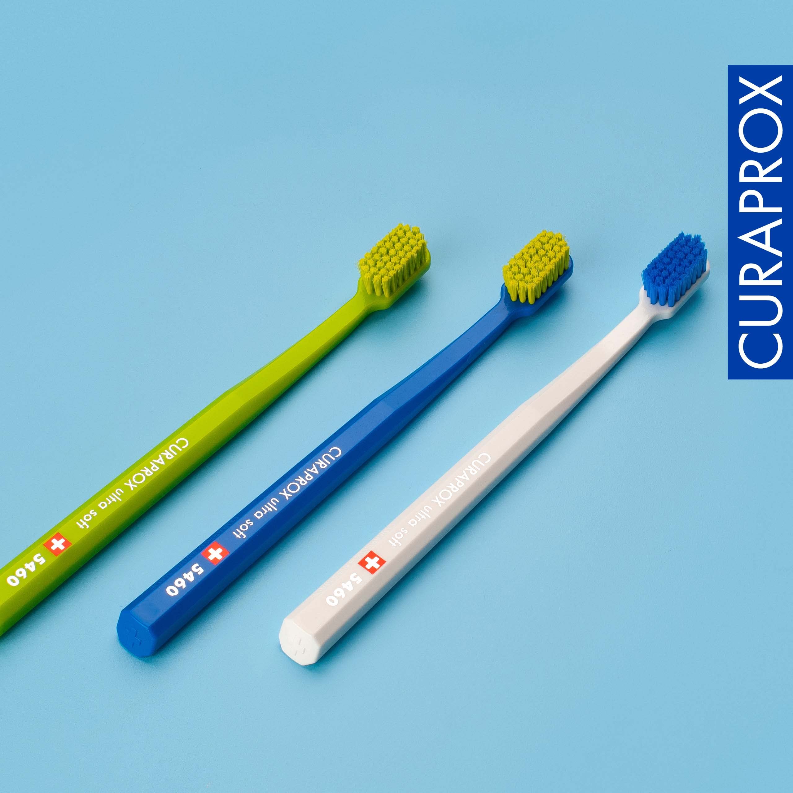 Curaprox 5460 Ultra Soft Manual Toothbrush for Sensitive Teeth and Gums - Gentle &amp; Effective Plaque Removal