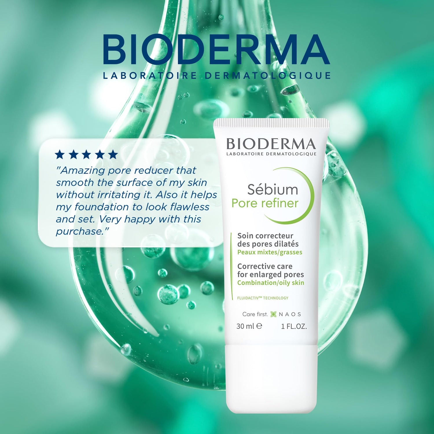 Bioderma Sebium Mat Control Matifying Face Cream - 8-Hour Shine Control, Non-Comedogenic &amp; Hypoallergenic Moisturizer