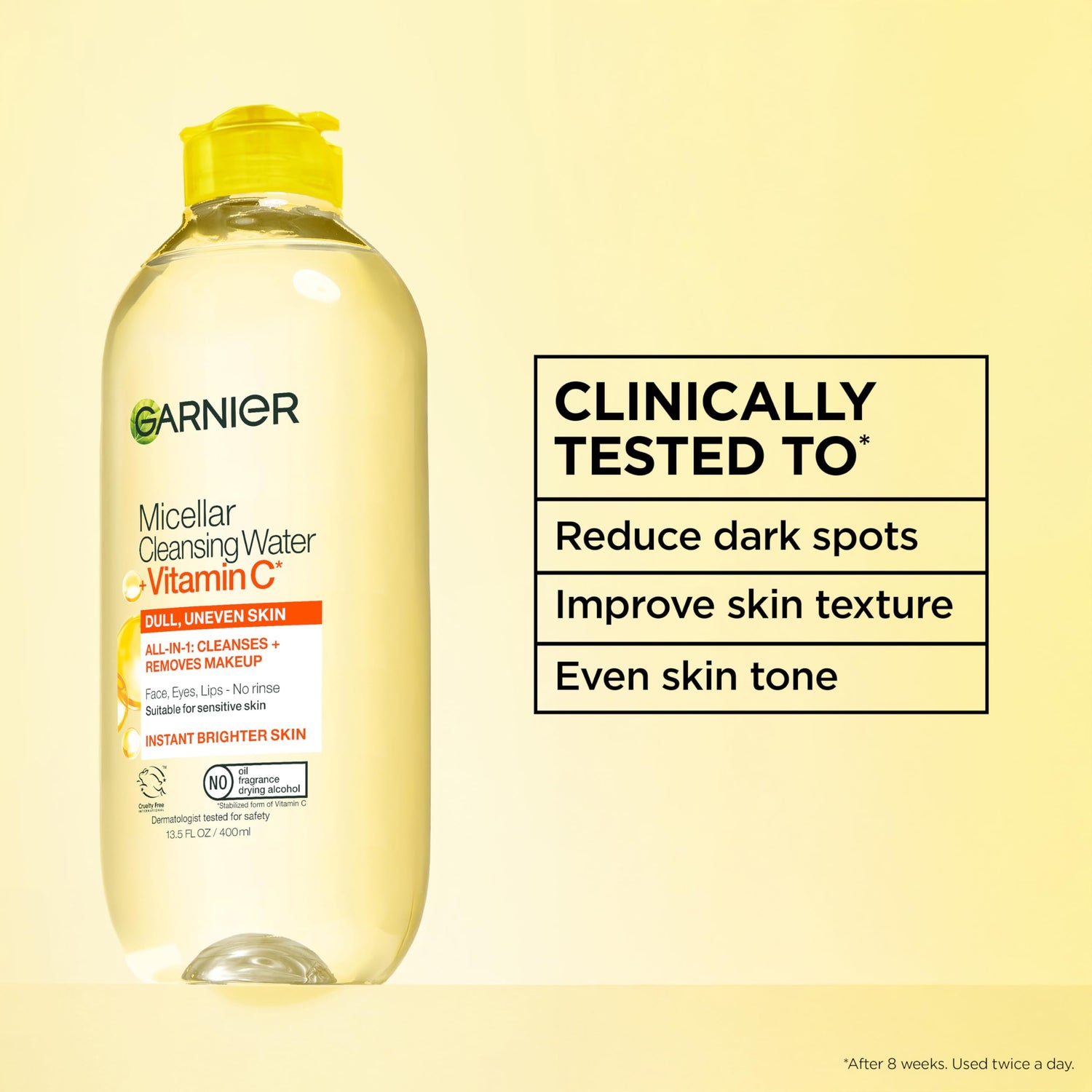 Garnier Micellar Water with Vitamin C - 13.53 fl oz Gentle Makeup Remover &amp; Cleansing Water