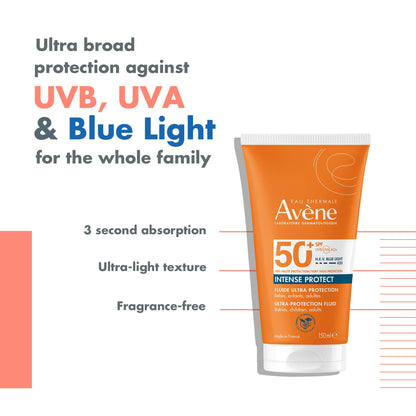 Avene Intense Protect SPF50+ Fluid Ultra Sunscreen 150 ml