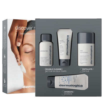 Dermalogica Skincare Set - Travel Sized Cleansing, Exfoliating, and Moisturizing Kit