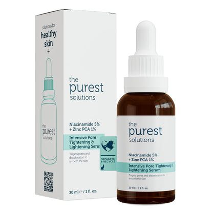 The Purest Solutions Skincare Set - Pore Tightening, Hydrating Serum &amp; Exfoliating Toner for Uneven Skin Tone