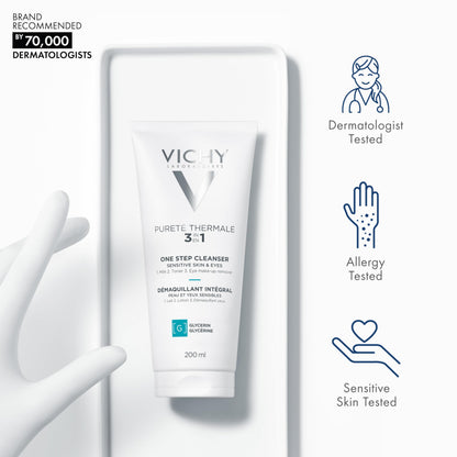 Vichy Demaquillant Integral 200ml - Gentle 3-in-1 Makeup Remover for Normal &amp; Dry Skin