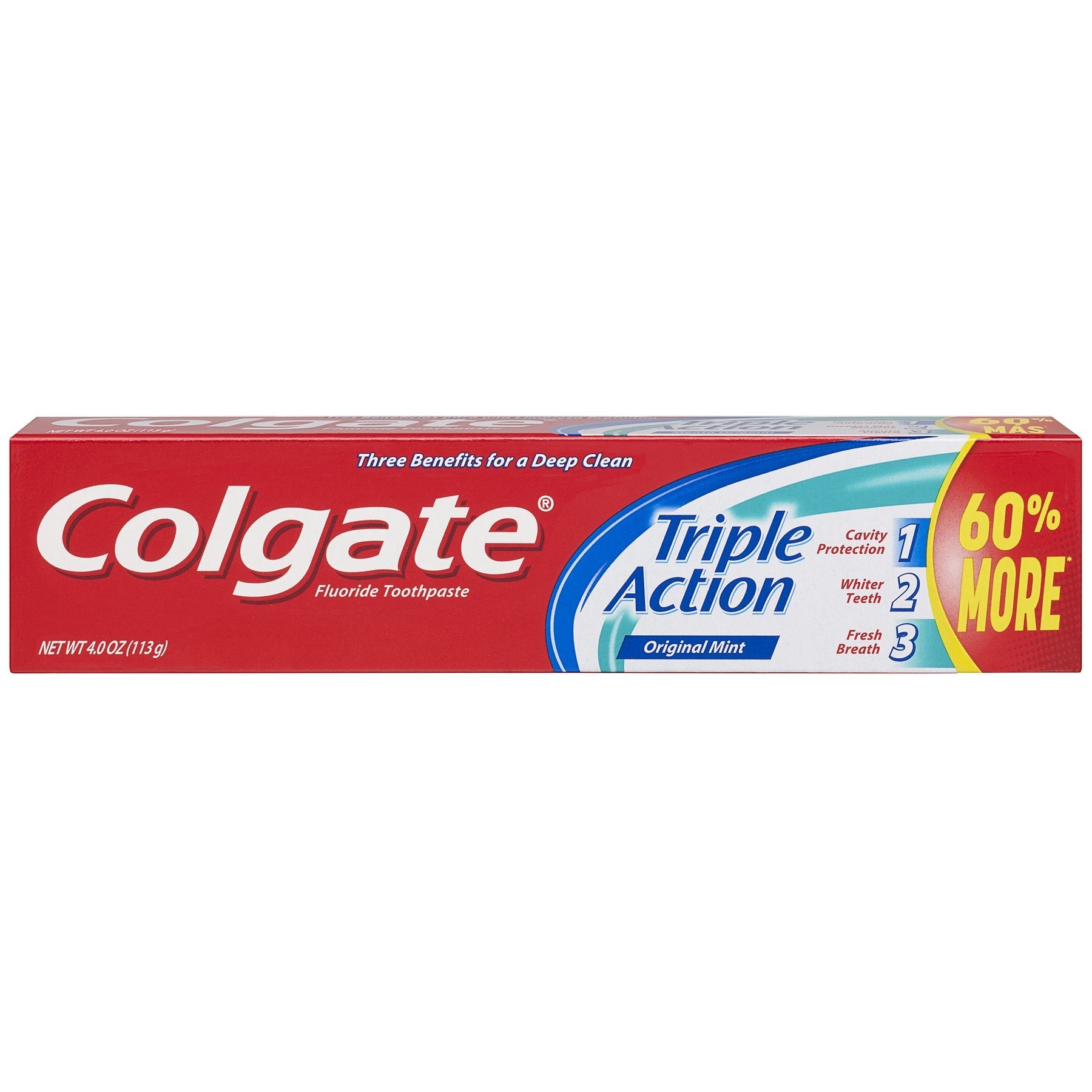 Colgate Triple Action Toothpaste 125ml - Mint Flavor - Anti-Caries, Whitening &amp; Fresh Breath