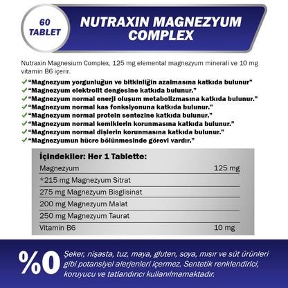 Nutraxin Multi Mineral Complex - 60 Tablets