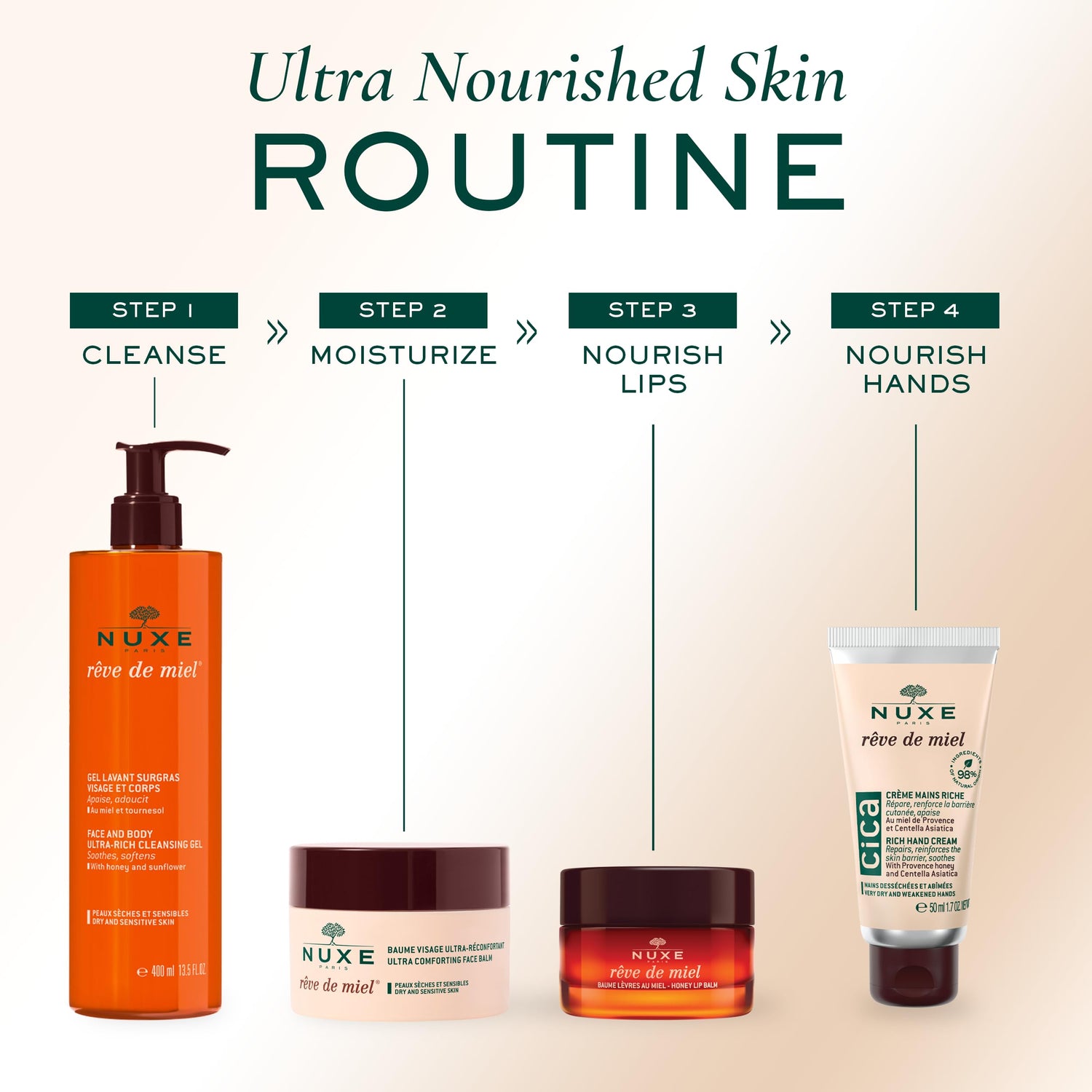 Nuxe Reve De Miel Ultra Comforting Face Balm 50ml - Nourishing Dry &amp; Sensitive Skin with Natural Ingredients