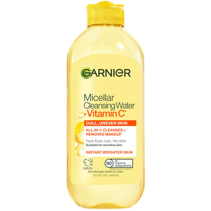 Garnier Micellar Water with Vitamin C - 13.53 fl oz Gentle Makeup Remover &amp; Cleansing Water