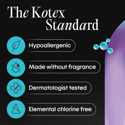 Kotex Regular Daily Pads - 56 Count | Soft and Breathable
