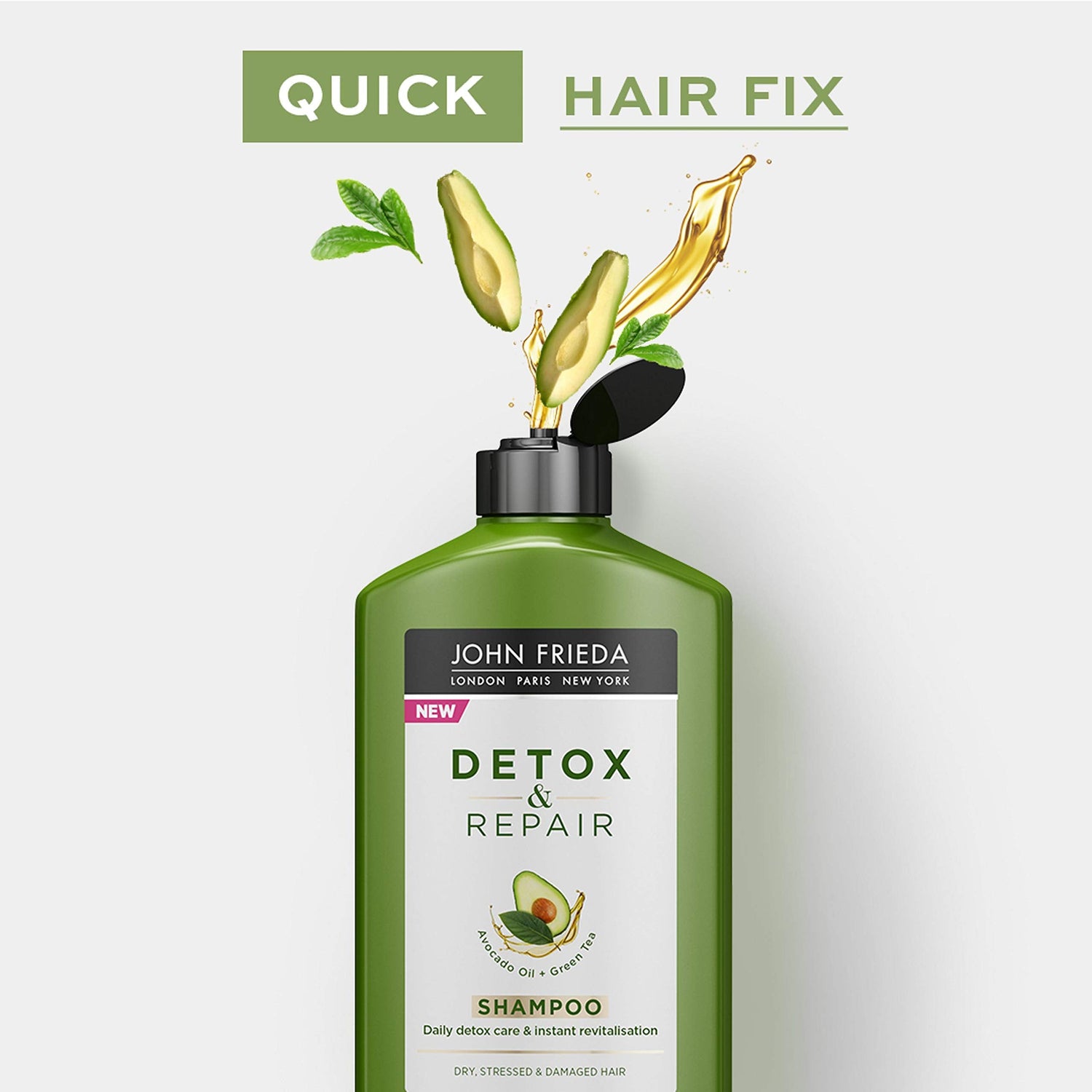 John Frieda Detox+Repair Shampoo - For Damaged Hair | 250ml