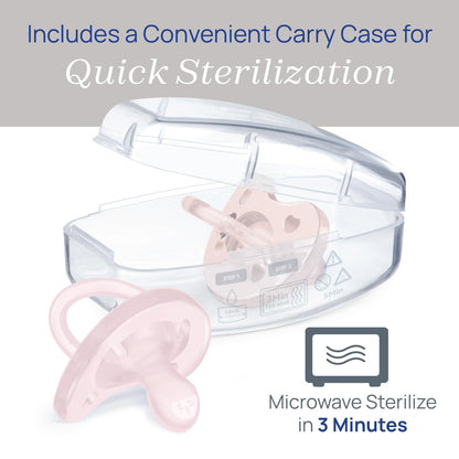 Chicco Orthodontic Pacifier - Physio Comfort Silicone Pacifier for Infants 0-6 Months, 2-Pack