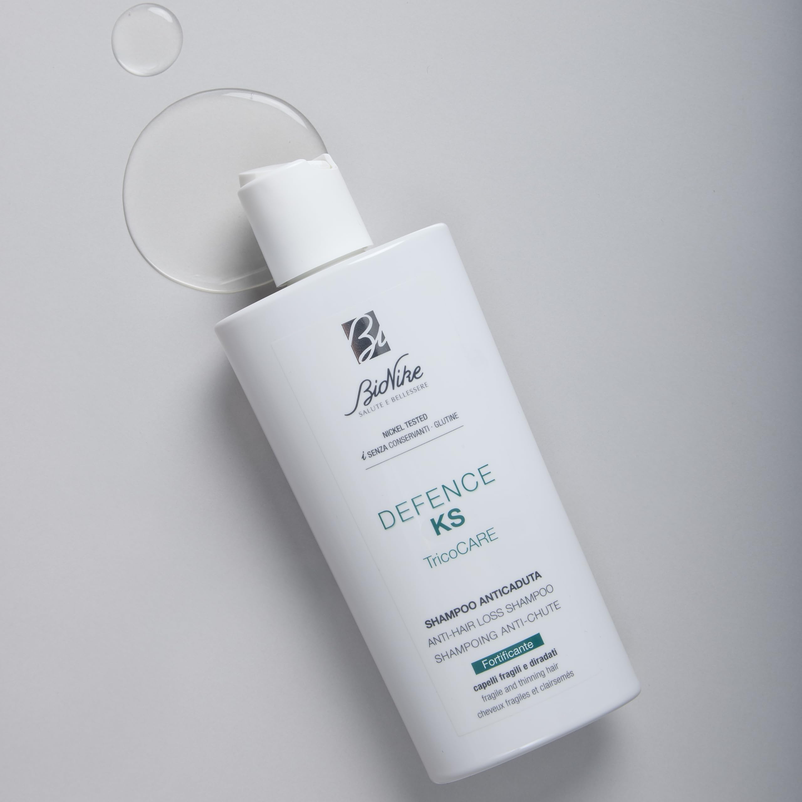 BioNike Defence KS Anti-Hair Loss Shampoo - Gentle, Biotin &amp; Niacinamide Enriched Formula for Thinning Hair, 6.76 fl oz
