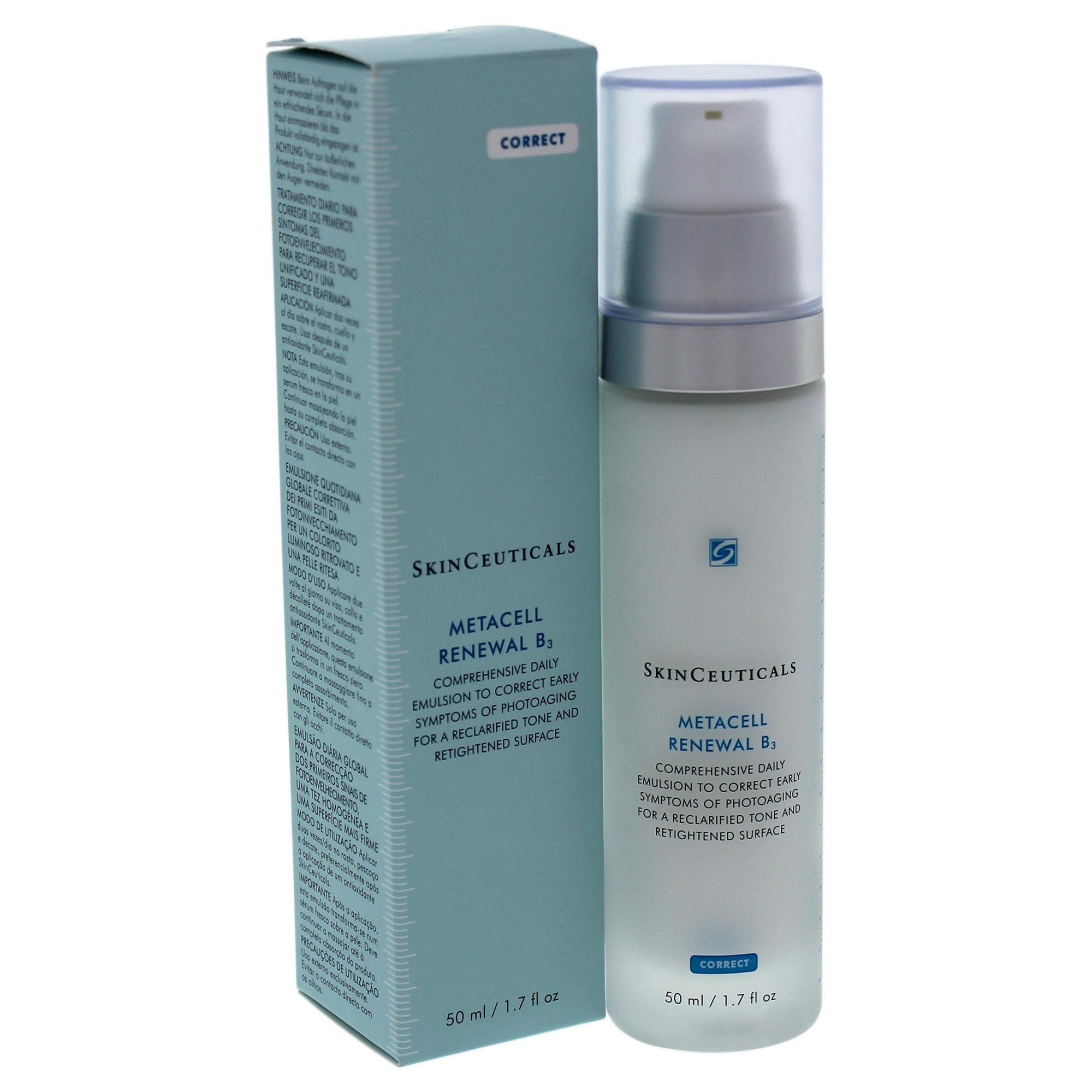 Skinceuticals Metacell Renewal B3 Anti-Aging Facial Cream - Daily Skincare Moisturizer for Photoaging Treatment, 50ml