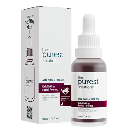 The Purest Solutions Exfoliating Facial Peeling - AHA BHA Exfoliant with Tasmanian Pepper &amp; Hyaluronic Acid - 1.01 fl oz