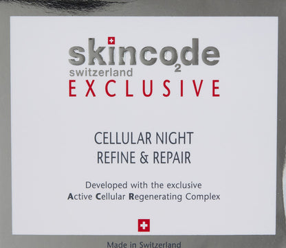 Skincode Cellular Night Refine and Repair Night Cream with Retinyl Palmitate and Hyaluronic Acid - Anti-Aging, Hydrating Night Cream for Fine Lines and Wrinkles