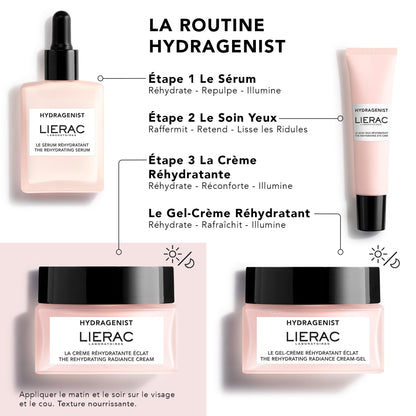 Lierac Hydragenist Moisturizing Cream for Dry Skin - 50ml, Natural Ingredients, Radiant &amp; Hydrated Skin