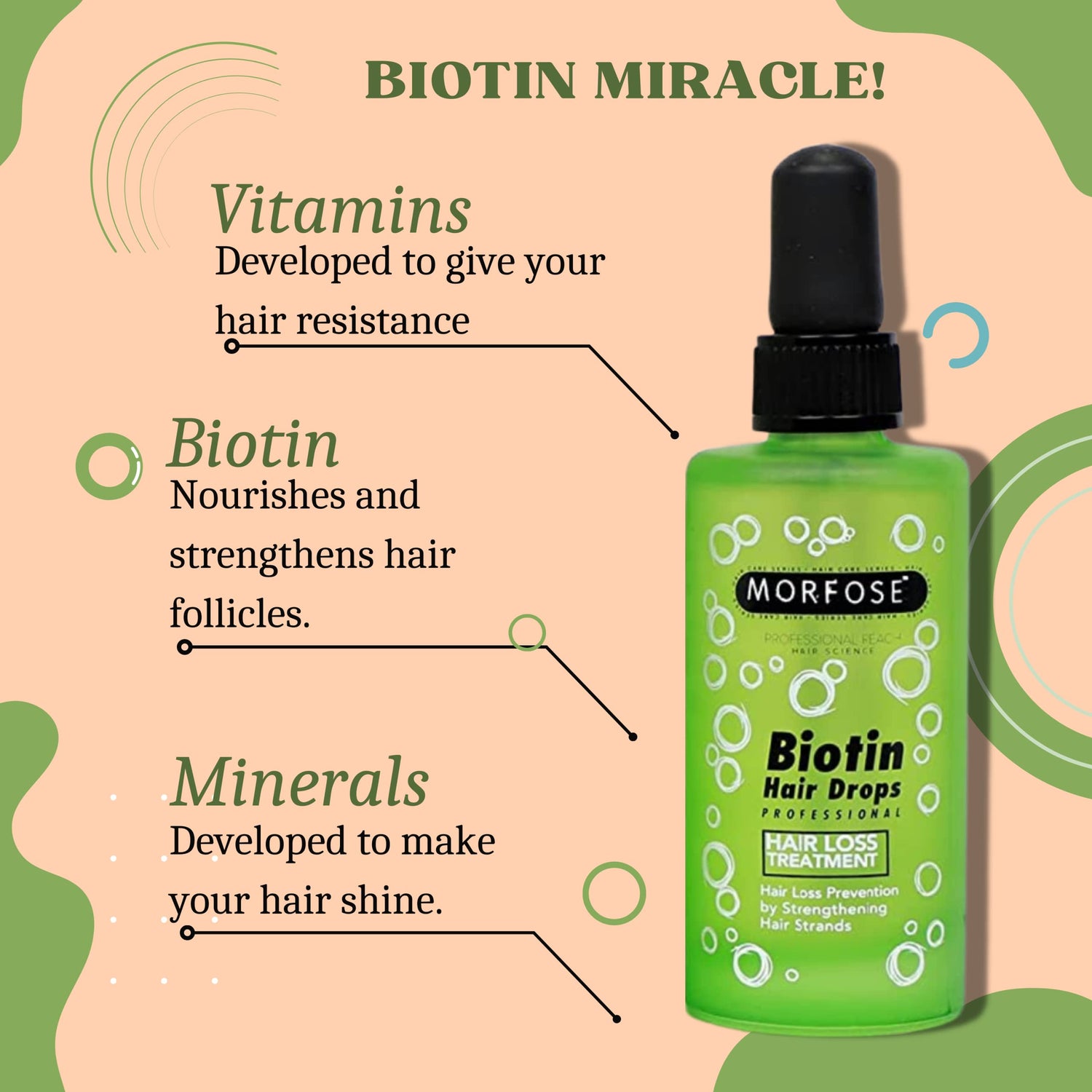 Morfose Hair Serum 50ml - Nourishing Treatment | Smooth &amp; Shine