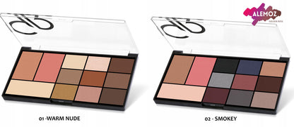Golden Rose City Style Face &amp; Eye Palette 01 - Warm Nude | 12 Shades