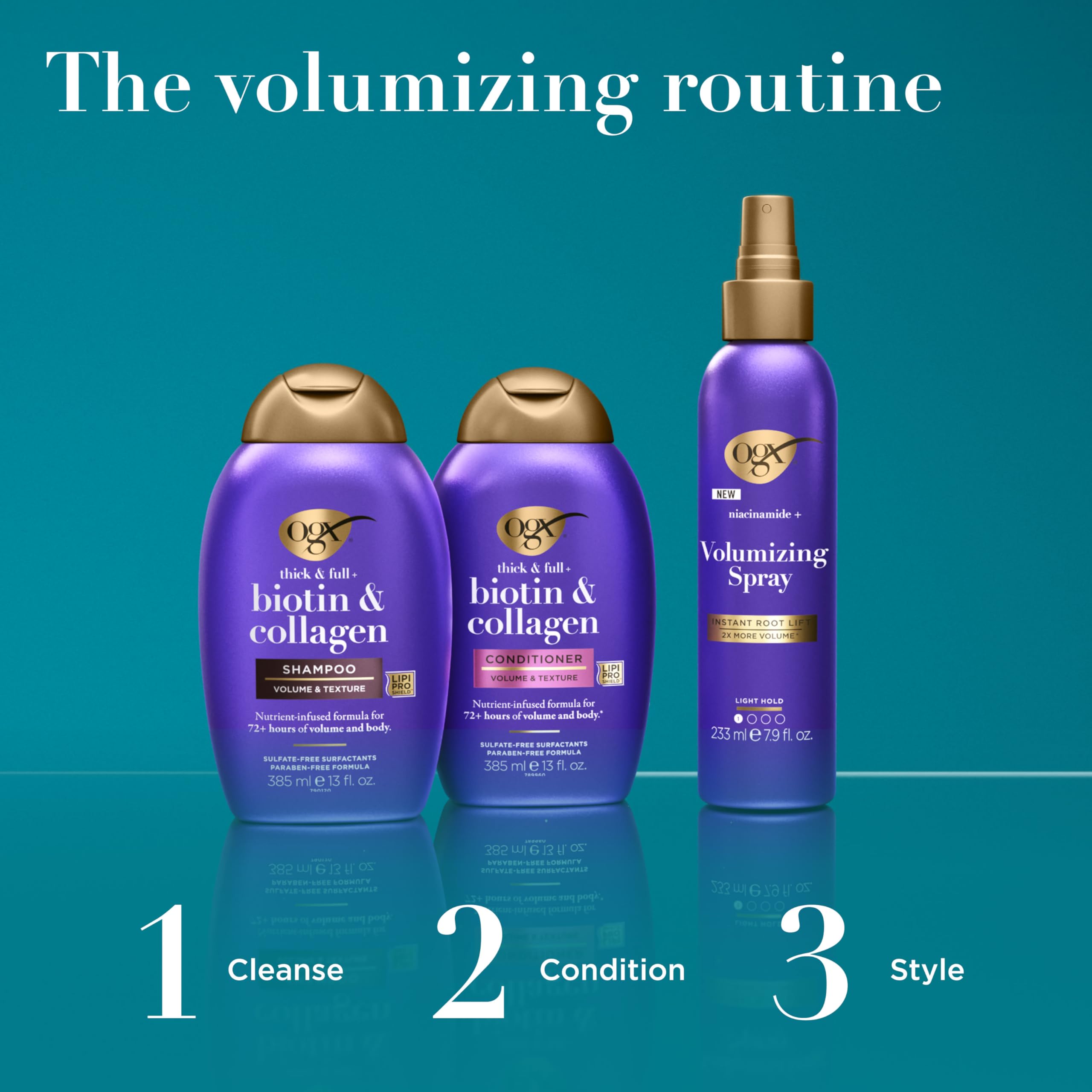 OGX Biotin &amp; Collagen Shampoo - Thickening &amp; Strengthening Hair Care for Thinning or Weak Hair, 13.01 fl oz
