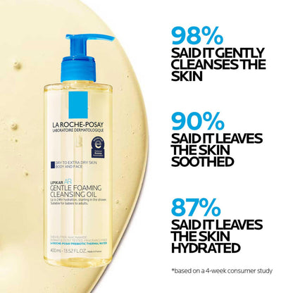 La Roche-Posay Lipikar AP+ Cleansing Oil for Sensitive Skin, Hypoallergenic &amp; Moisturizing, 13.53 fl oz