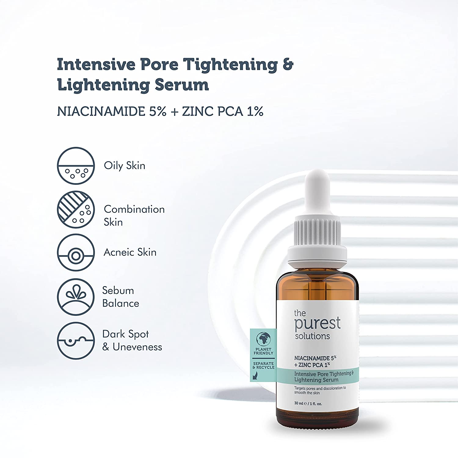 The Purest Solutions Intensive Pore Tightening &amp; Lightening Serum (Niacinamide 5% + Zinc Pca 1%)