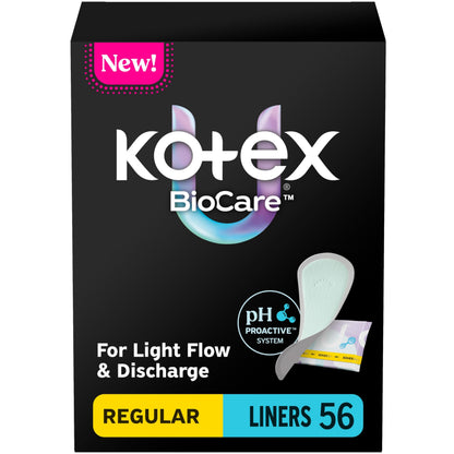 Kotex Regular Daily Pads - 56 Count | Soft and Breathable