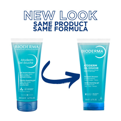 Bioderma Atoderm Shower Gel - Gentle Moisturizing for Dry &amp; Sensitive Skin, 6.76 fl oz