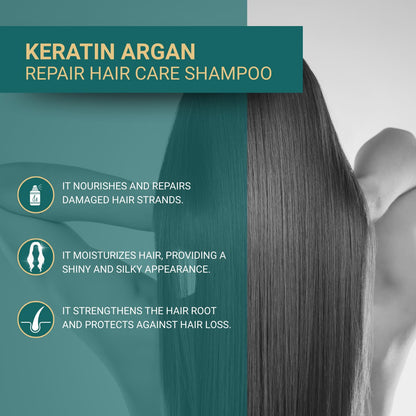 Bioxcin Keratin &amp; Argan Repair Shampoo for Damaged Hair - 10.14 fl oz