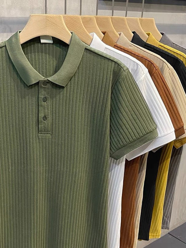 Mens Breathable Ice Silk Polo Shirt