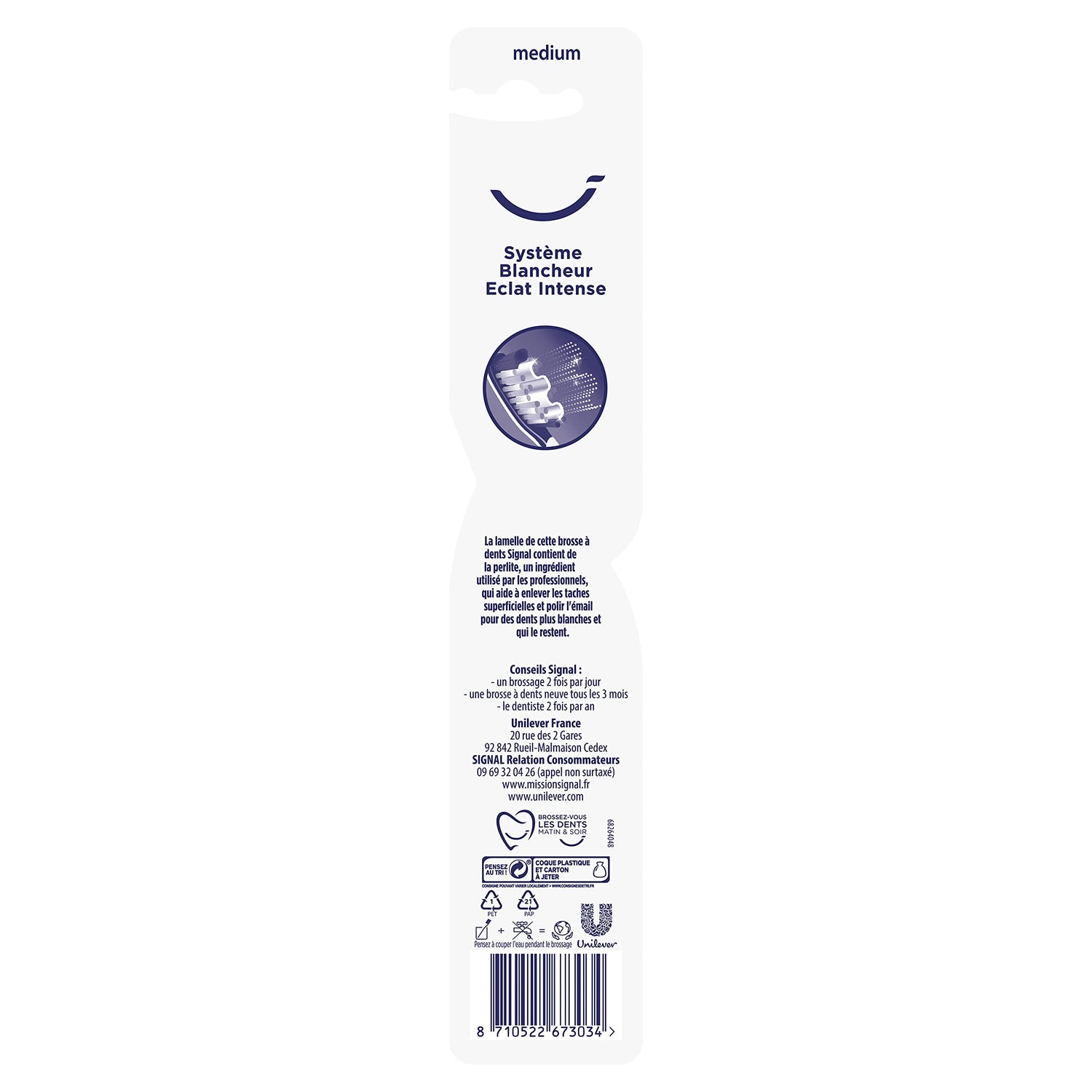 Signal White Now Toothbrush, 1+1 Free Medium Bristle Oral Hygiene for Whiter Teeth - Signal