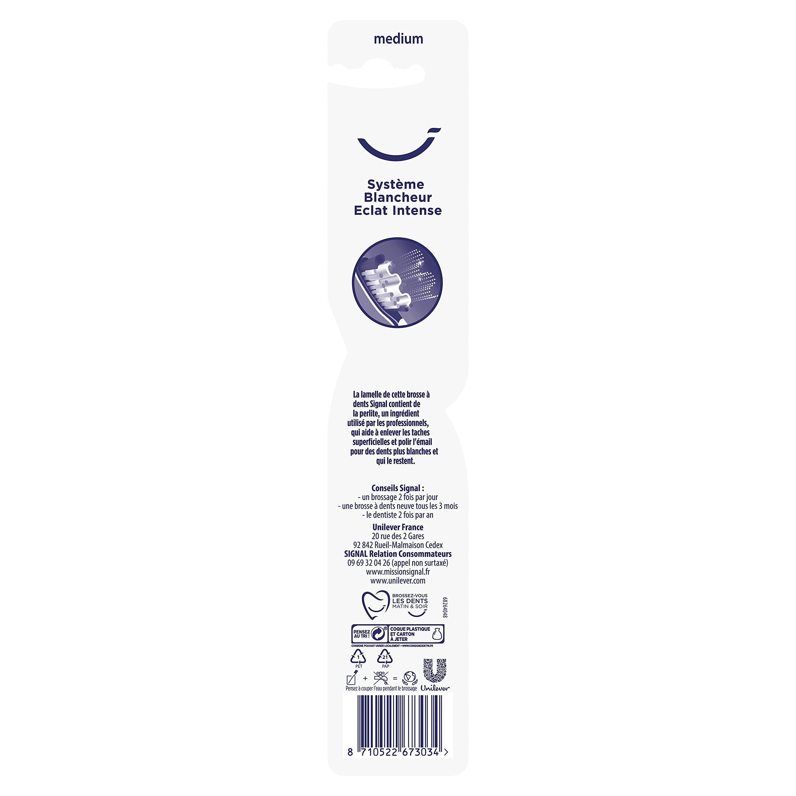 Signal White Now Toothbrush, 1+1 Free Medium Bristle Oral Hygiene for Whiter Teeth - Signal
