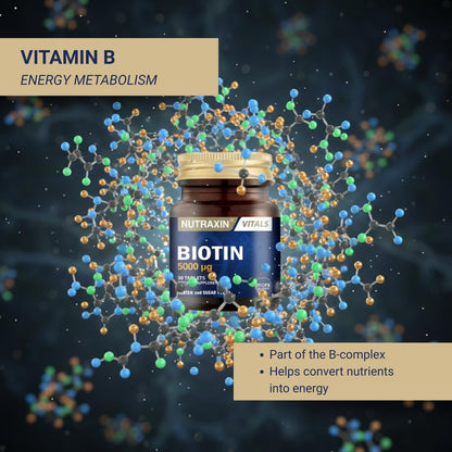 Nutraxin Biotin 5000mcg 30 Tablets
