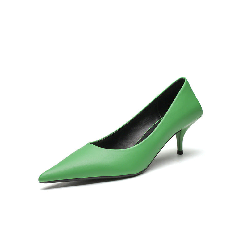 Green Stiletto Pointed Toe High Heels