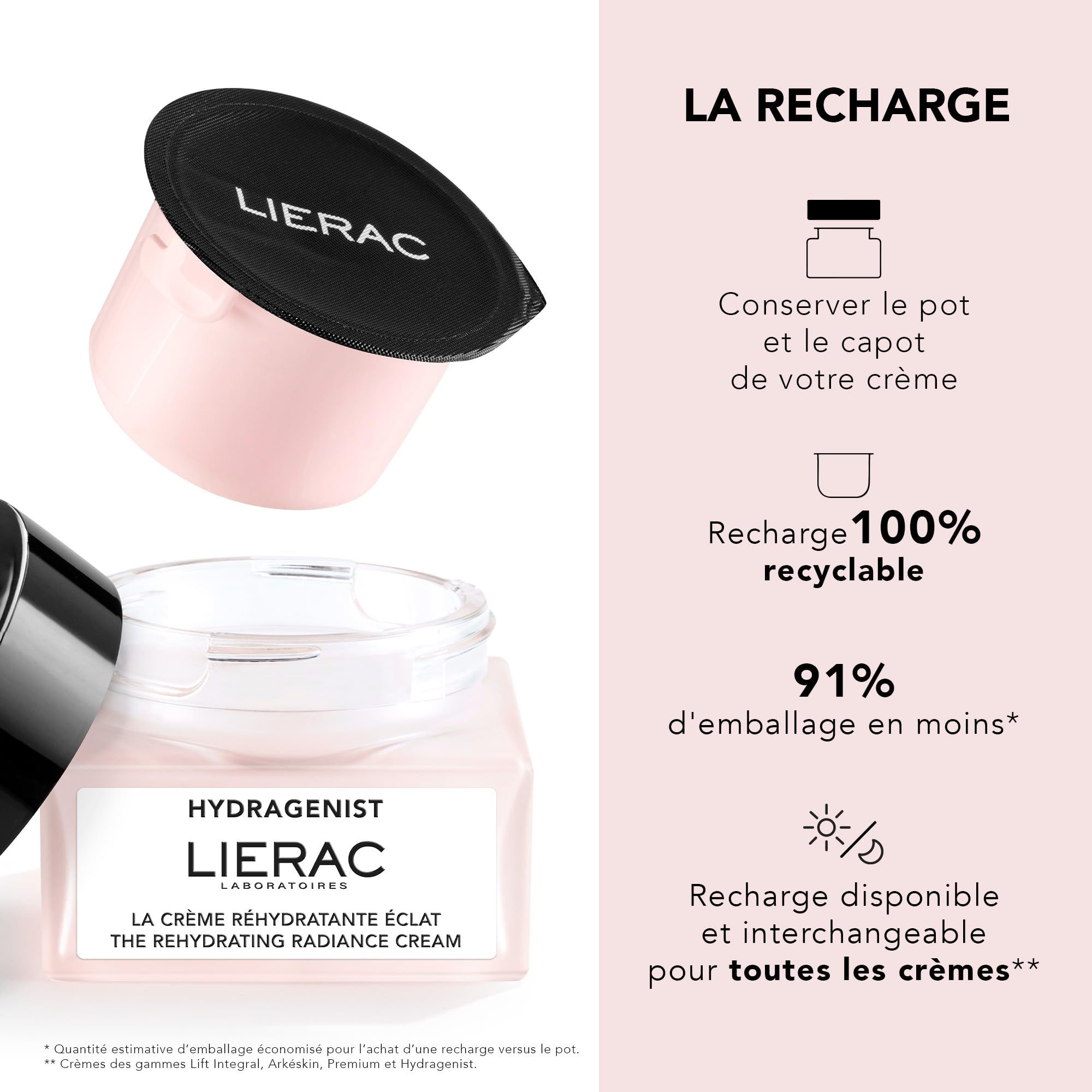 Lierac Hydragenist Moisturizing Cream for Dry Skin - 50ml, Natural Ingredients, Radiant &amp; Hydrated Skin